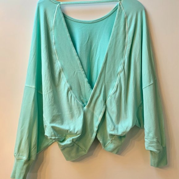 Free People Mint Green Crew Neck Sweater - Picture 3 of 3